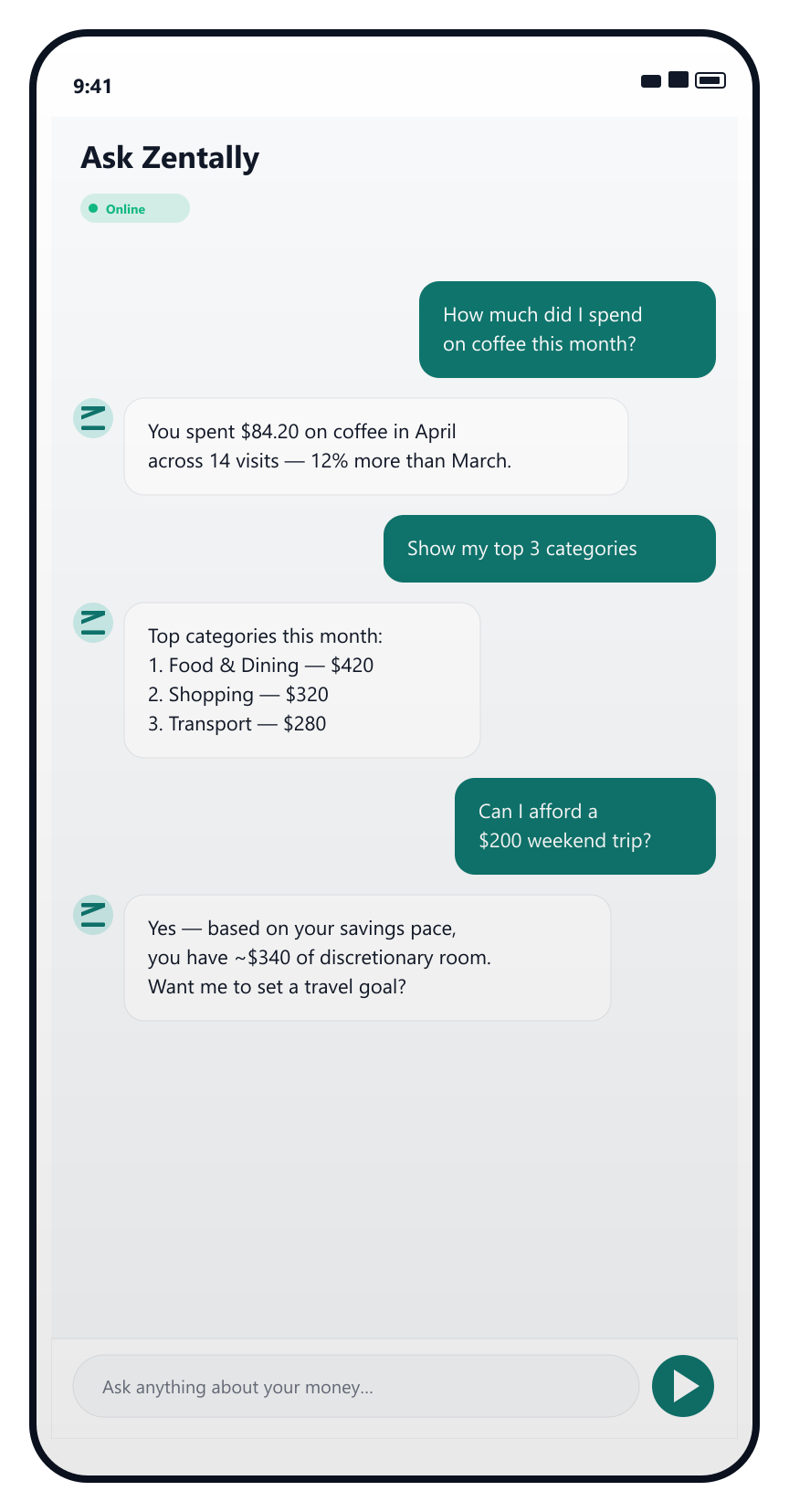 AI Chat Assistant Screenshot